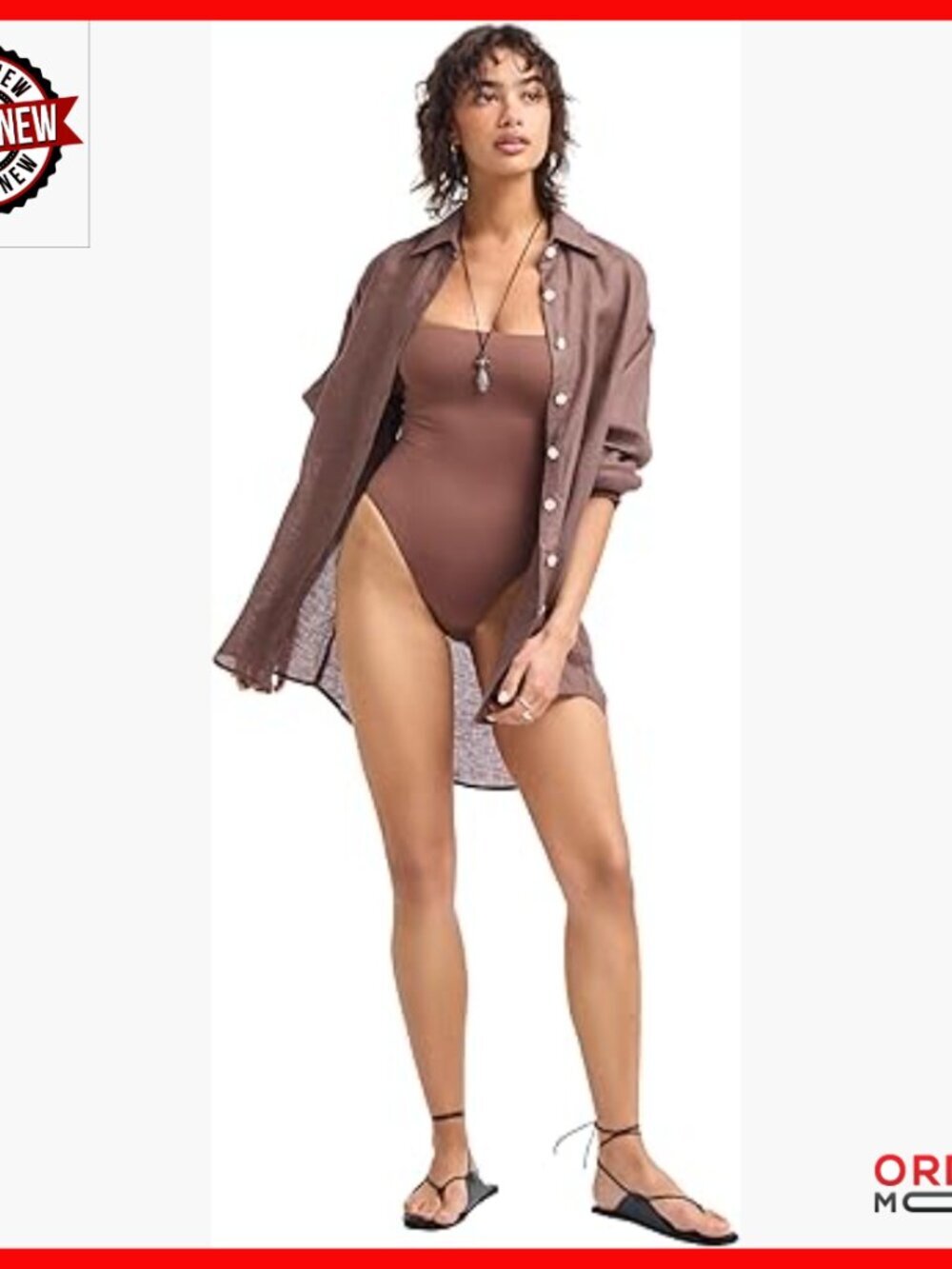 Oversized Linen Boyfriend Shirt Swimsuit Cover Up